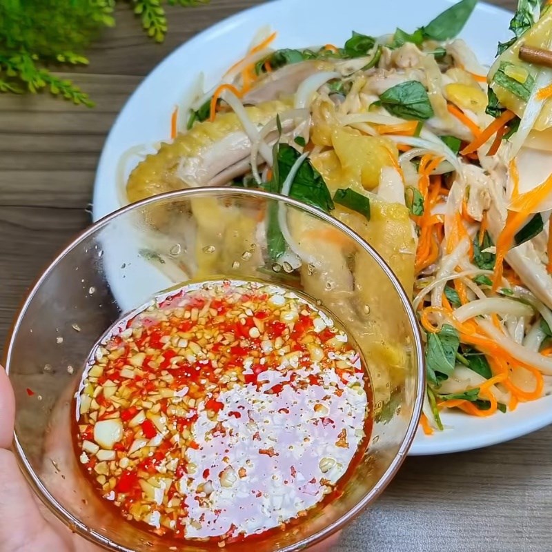 Bước 3 Thành phẩm Nước mắm trộn gỏi gà cay chua ngọt