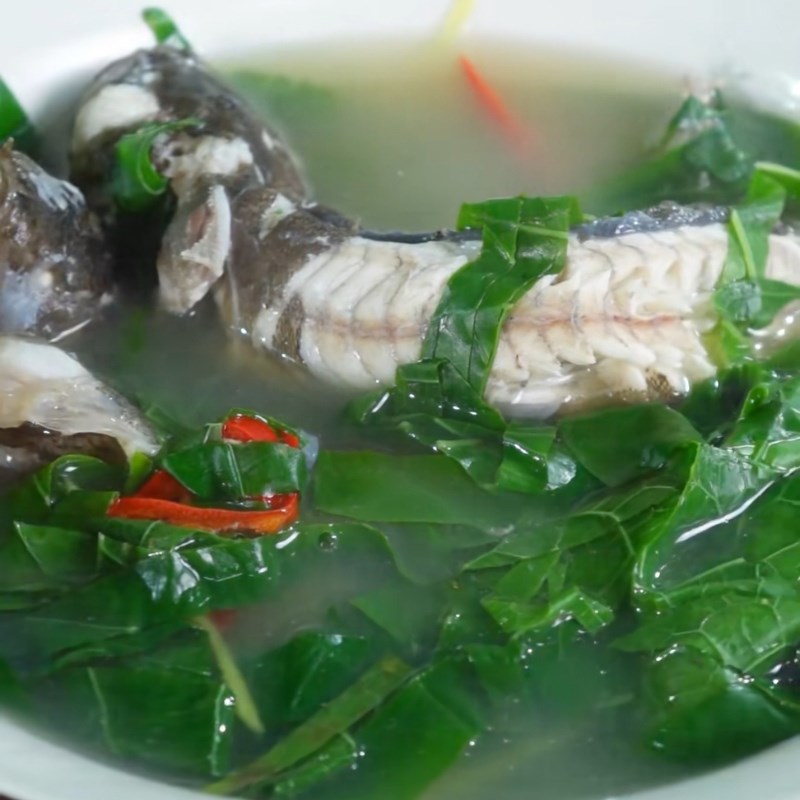 Bước 4 Thành phẩm Cá bớp nấu lá lốt