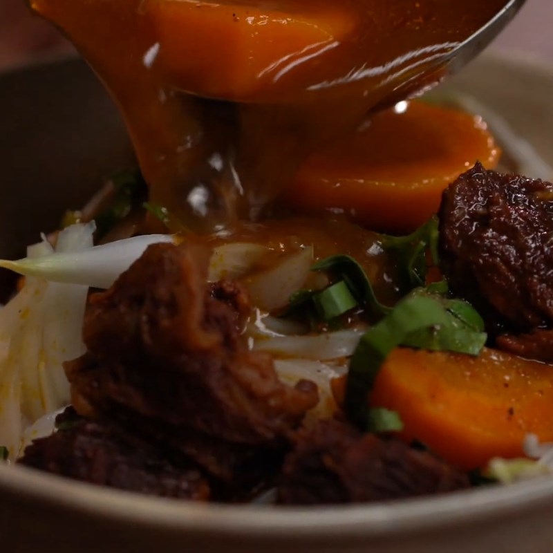 Bước 5 Thành phẩm Bò kho nấu bằng gói gia vị