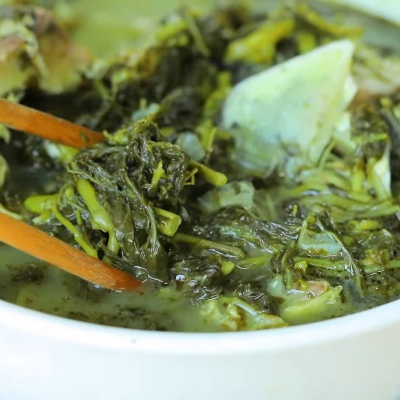 Bước 4 Thành phẩm Rau sắn muối chua nấu cá