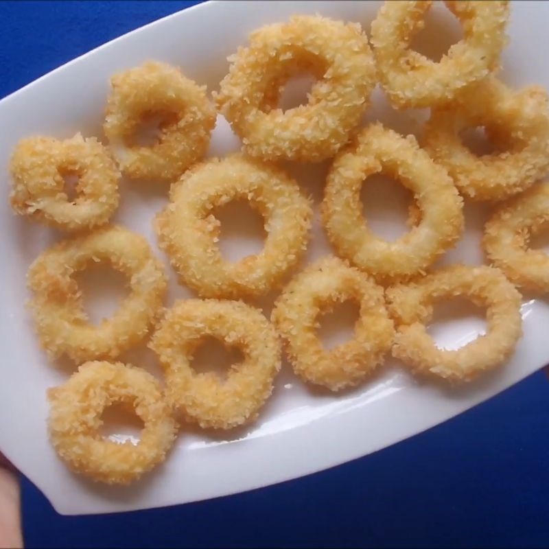 Bước 5 Thành phẩm Mực chiên xù chấm sốt me