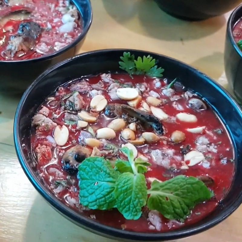 Bước 6 Thành phẩm Tiết canh ngan