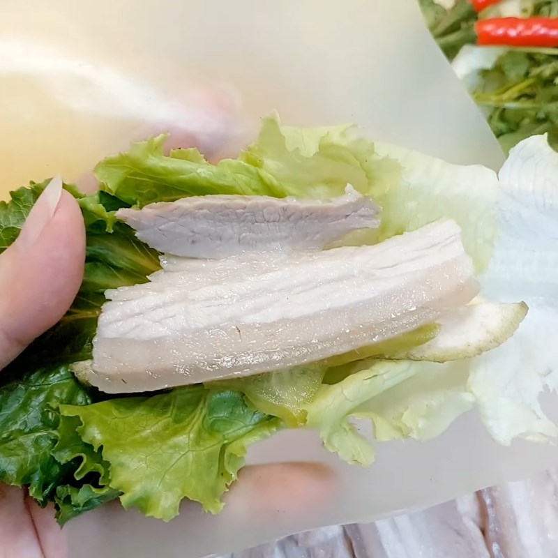 Bước 6 Thành phẩm Bánh tráng cuốn thịt heo