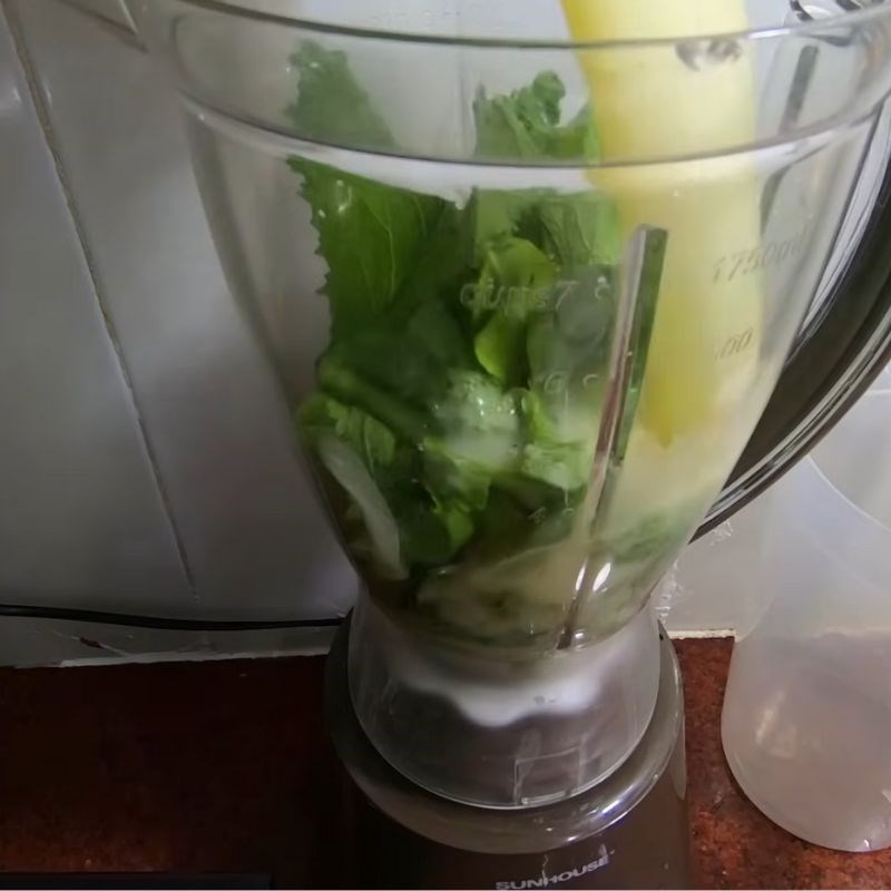 Bước 3 Xay hỗn hợp muối ớt xanh Muối ớt xanh chấm gà