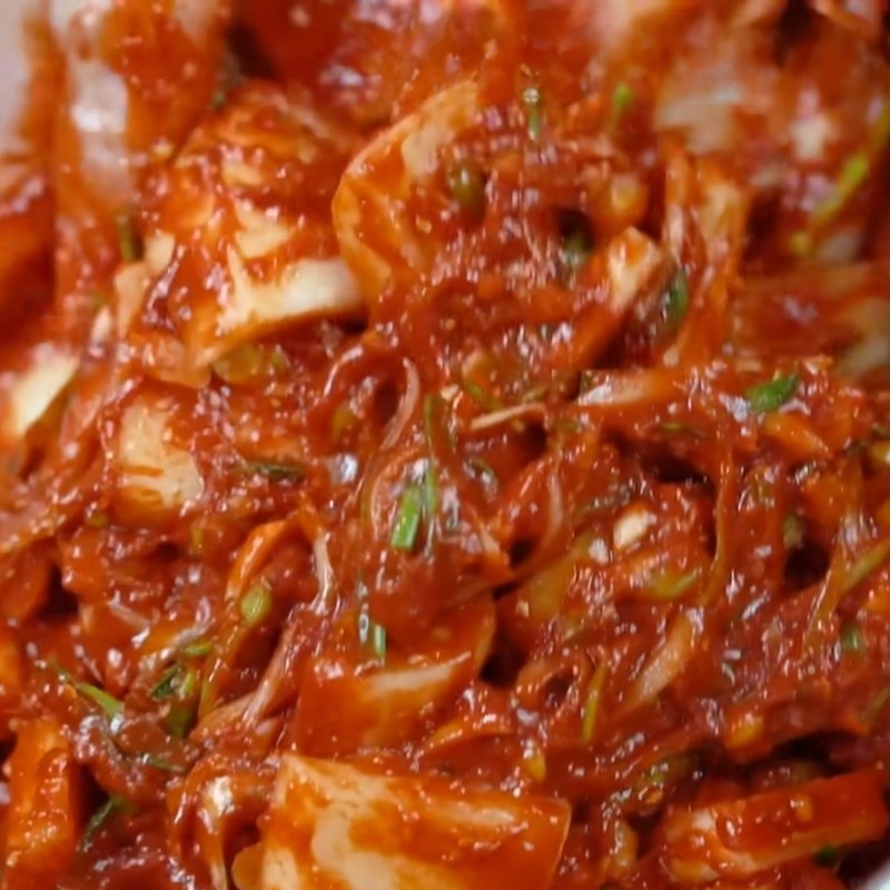 Bước 5 Trộn củ cải với sốt và lên men kim chi Kim chi củ cải trắng