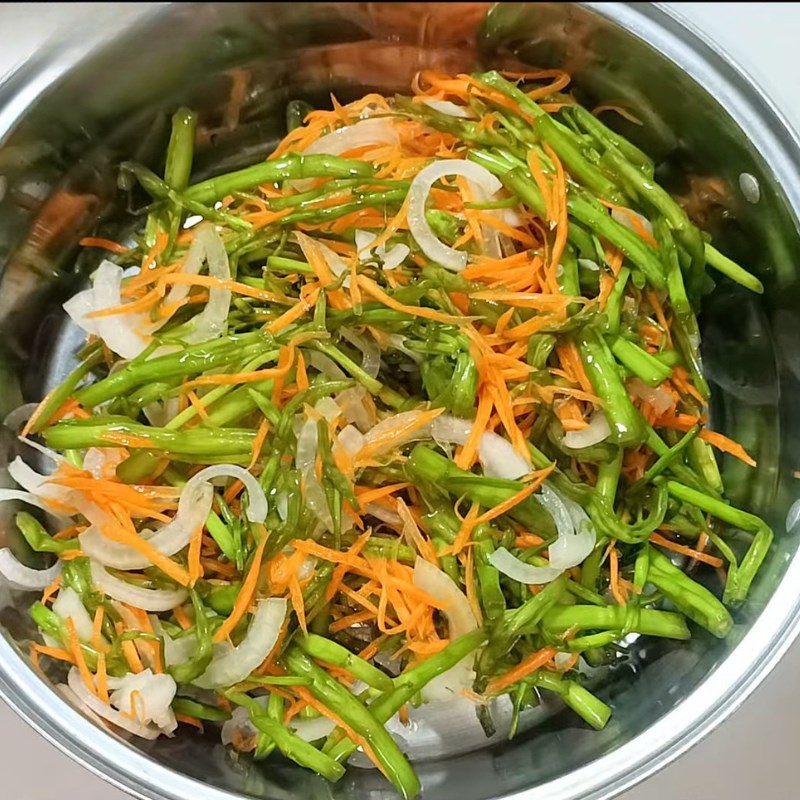 Bước 8 Trộn gỏi bò rau muống Gỏi bò rau muống