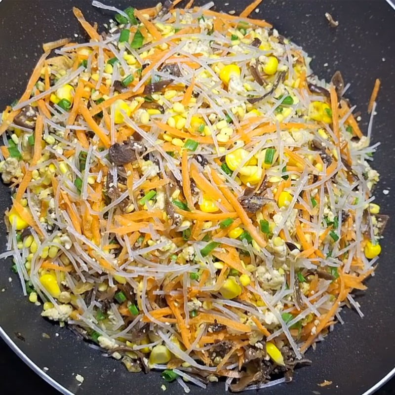 Bước 4 Trộn nhân và gói chả ram chả ram chay