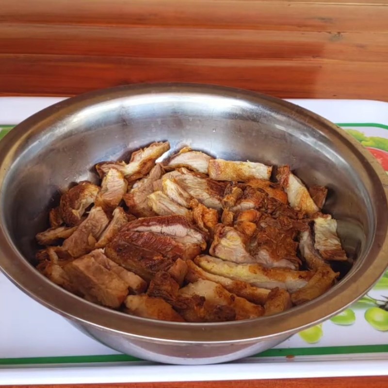 Bước 6 Trộn nhân và xếp thịt Khâu nhục Lạng Sơn