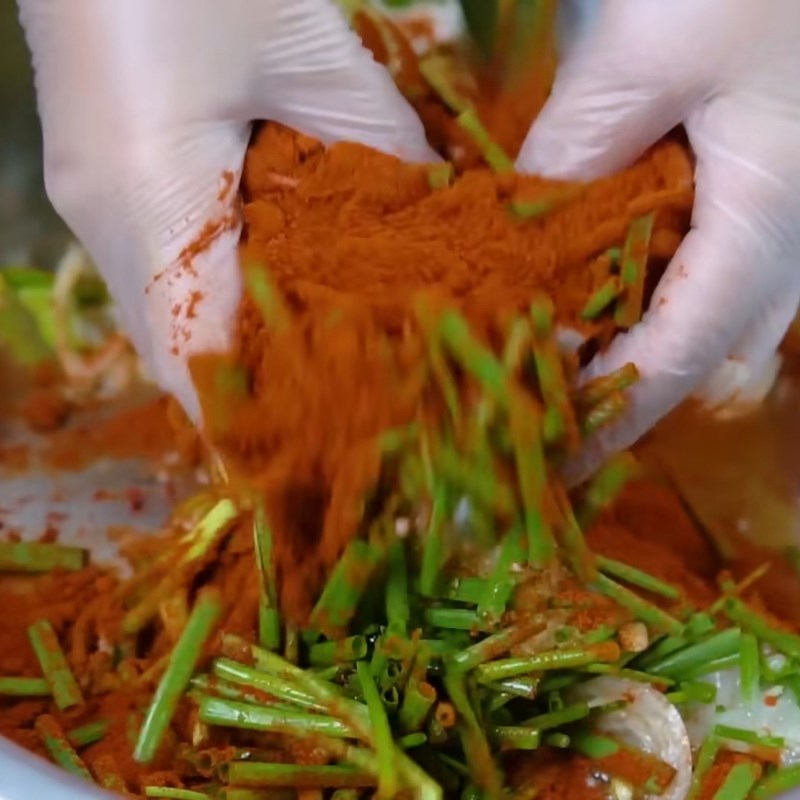 Bước 4 Trộn sốt kim chi củ cải trắng Kim chi củ cải trắng