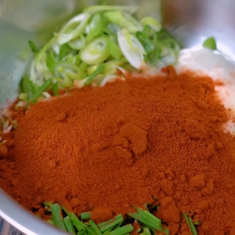 Bước 4 Trộn sốt kim chi củ cải trắng Kim chi củ cải trắng