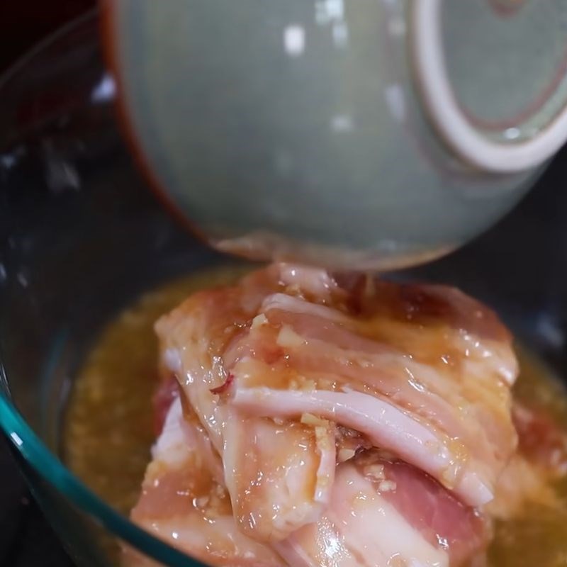 Bước 3 Ướp thịt ba rọi thấm vị Thịt nướng than hoa