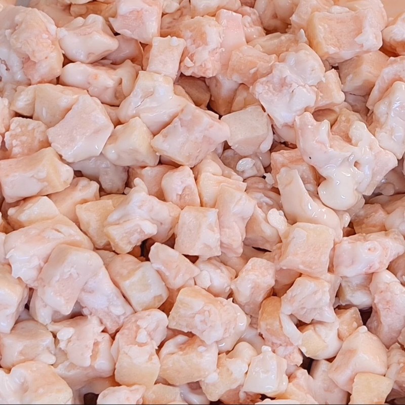 Bước 4 Ướp và áo bột cùi bưởi Chè cùi bưởi