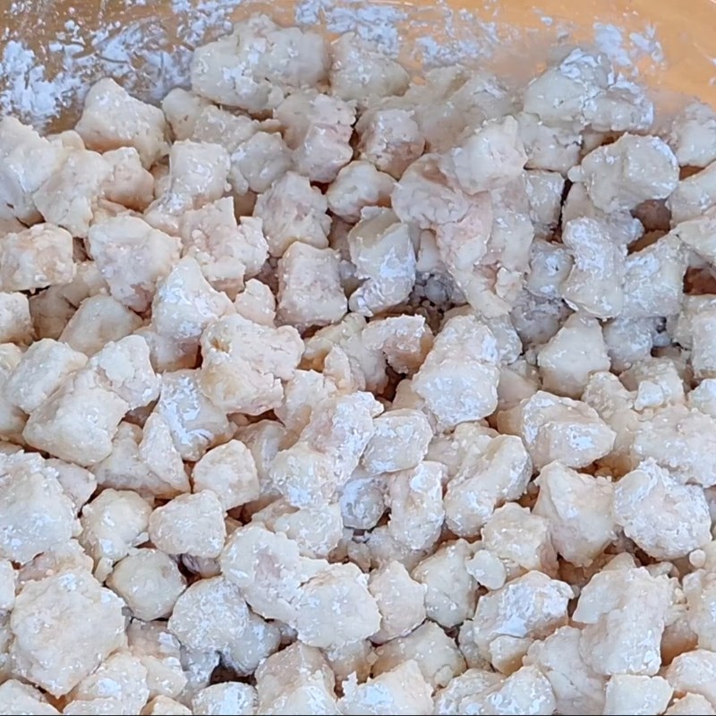 Bước 4 Ướp và áo bột cùi bưởi Chè cùi bưởi