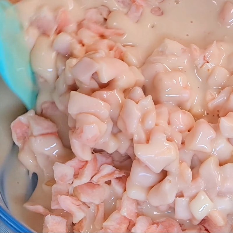 Bước 4 Ướp và áo bột cùi bưởi Chè cùi bưởi