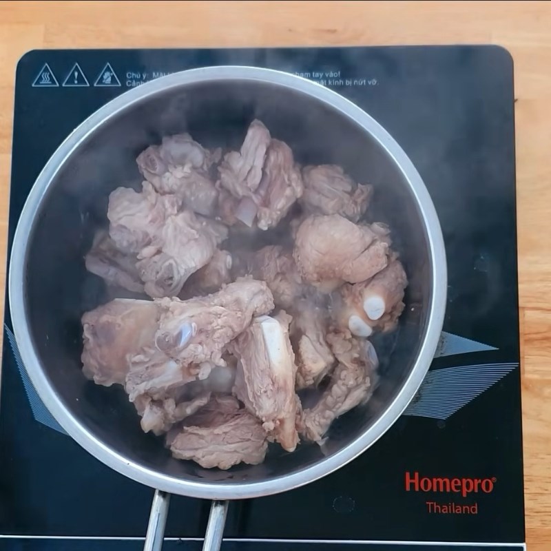 Bước 2 Ướp và hầm sườn non mềm ngon Sườn xào chua ngọt bằng chanh