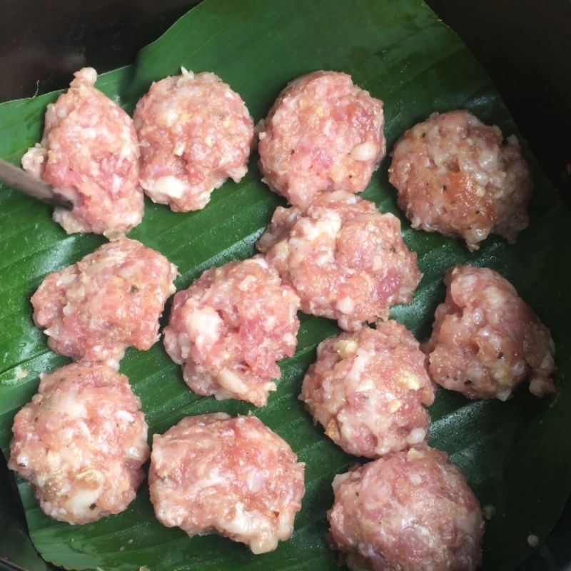 Bước 2 Viên chả và chuẩn bị nướng Chả viên nướng