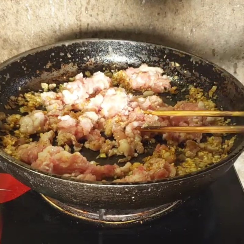 Bước 5 Xào nhân Khâu Nhục Khâu nhục Lạng Sơn