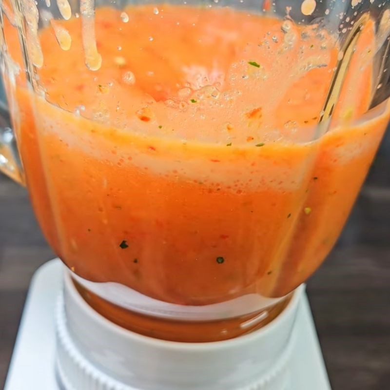 Bước 3 Xay hỗn hợp muối ớt đỏ chấm gà Muối ớt đỏ chấm gà