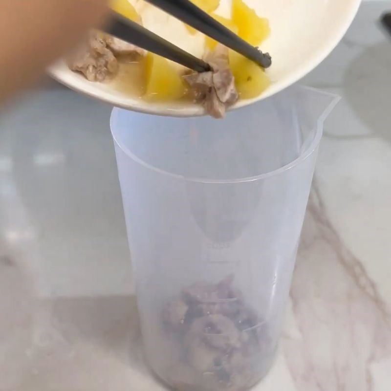 Bước 4 Xay nhuyễn hỗn hợp Cháo dinh dưỡng