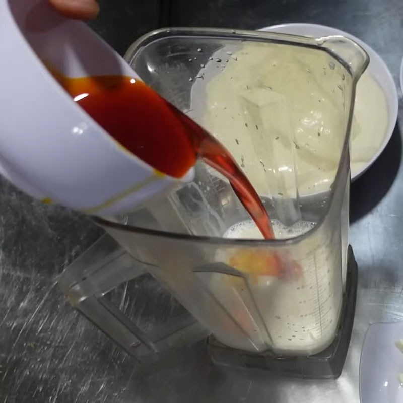 Bước 2 Xay sốt phô mai sánh mịn sốt phô mai nướng hàu