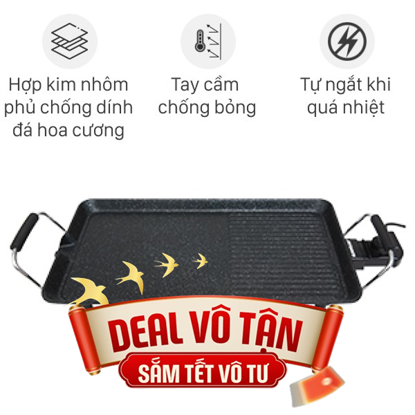 Bếp nướng điện Sunhouse 1600W SHD4600