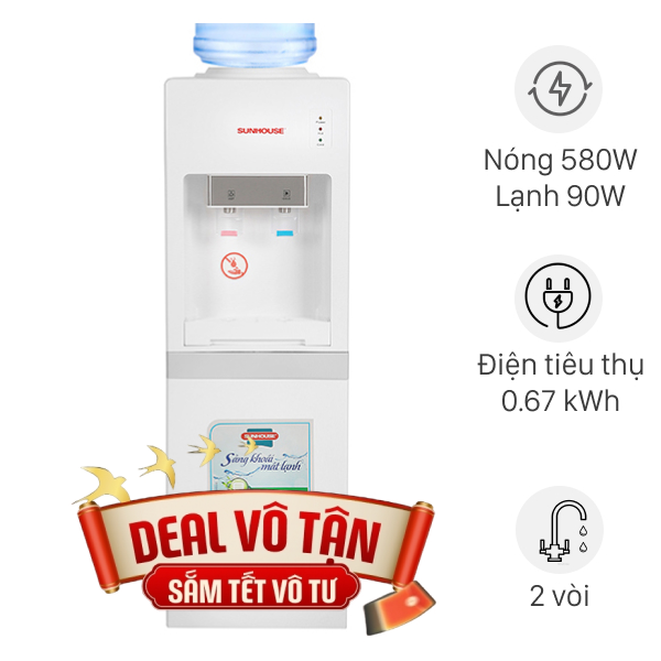 Cây nước nóng lạnh Sunhouse SHD9612 670W