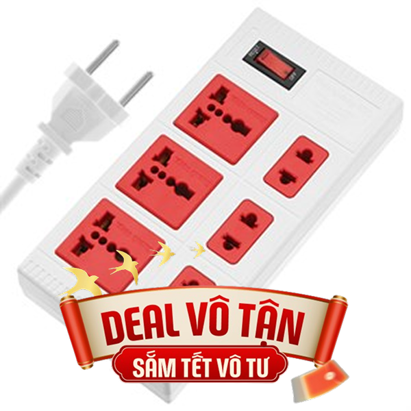 Ổ cắm điện Điện Quang 6 lỗ 5m ECO ĐQ ESK 5WR 6ECO