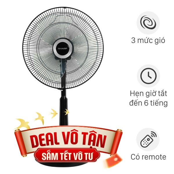 Quạt lửng Sharp 3 cánh PJ-L40RV-DG 50W