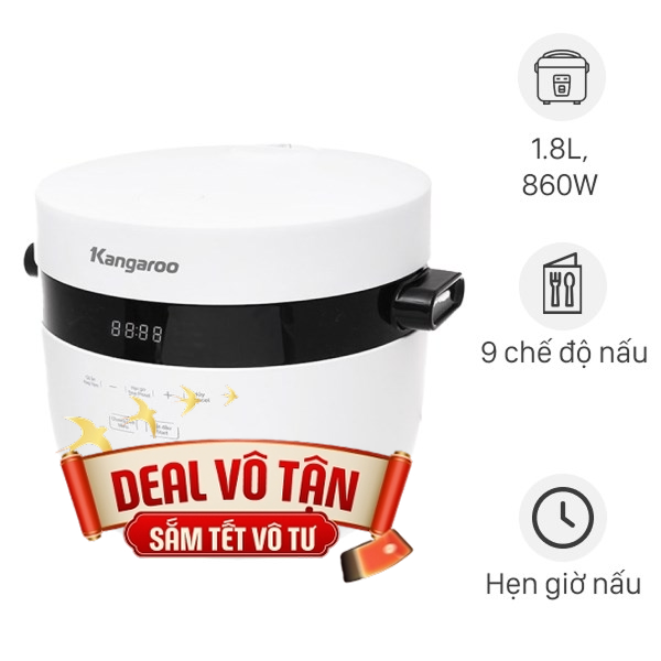 Nồi cơm điện tử Kangaroo 1.8 lít KG18DR9