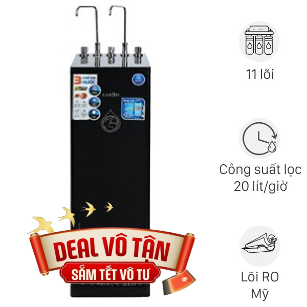 Máy lọc nước RO nóng nguội lạnh Hydrogen Karofi KAD-D66