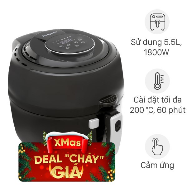 Nồi chiên không dầu Kangaroo 6.5 lít KG65AF