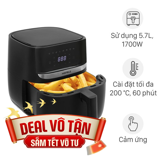 Nồi chiên không dầu Hafele 5.7 lít HS-AF502B (535.43.713)