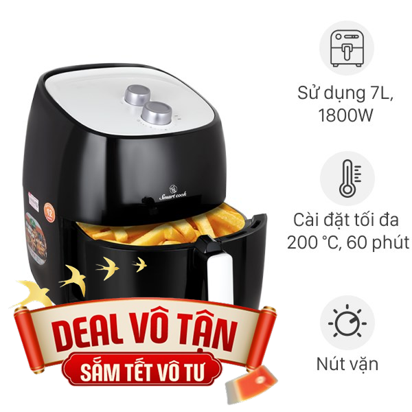 Nồi chiên không dầu Smartcook 7 lít AFS-3941