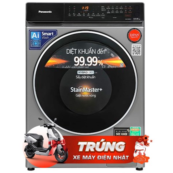 Panasonic Inverter Giặt 10.5 Kg – Sấy tiện ích 2 Kg NA-V105FC1LV