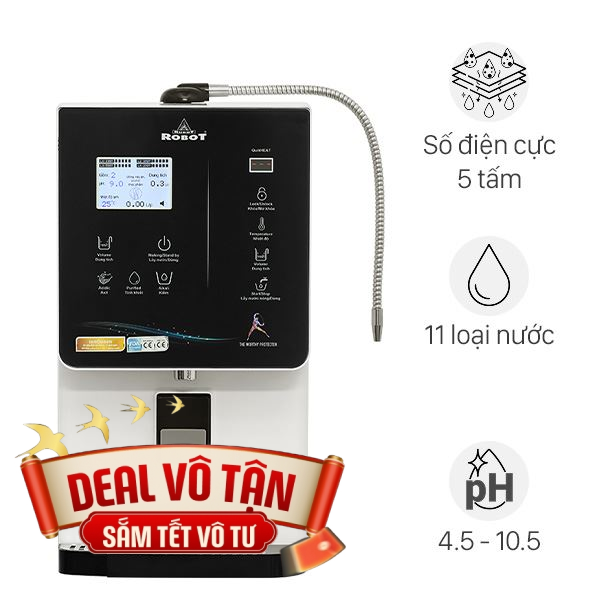 Máy lọc nước điện giải ion kiềm nóng nguội lạnh ROBOT IonQueen 511X
