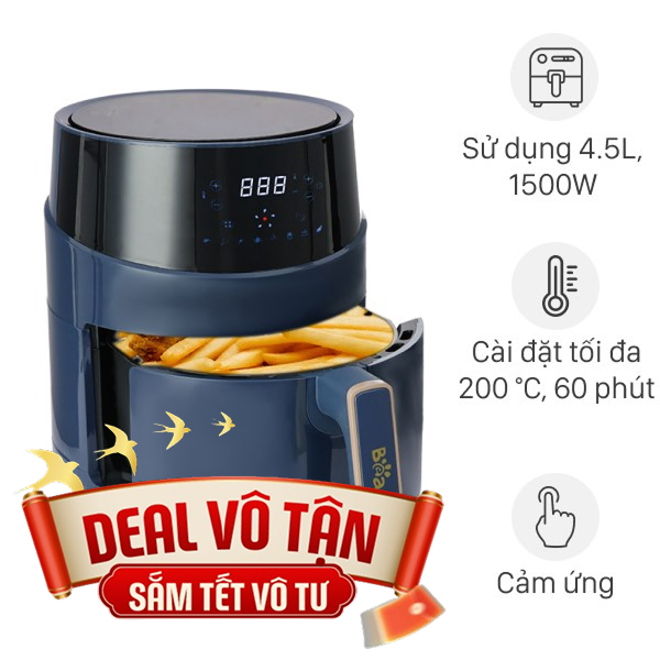 Nồi chiên không dầu Bear 4.5 lít QZG-A15T2