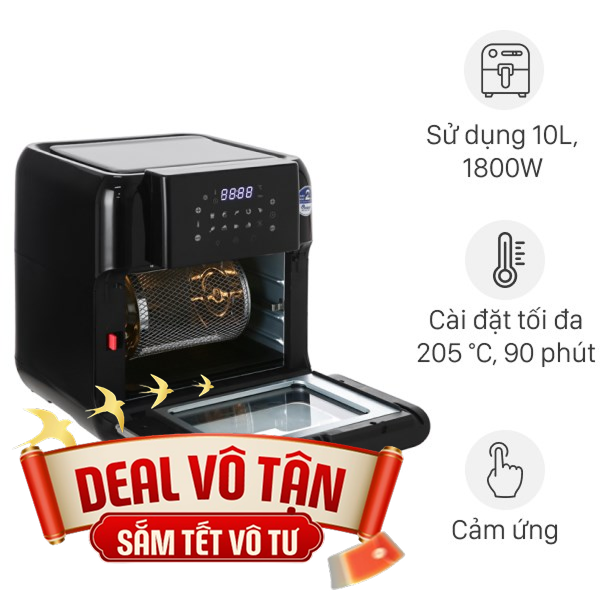 Lò chiên không dầu BlueStone 10 lít AFB-5888