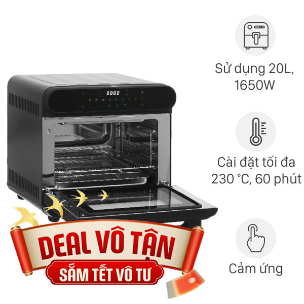 Lò chiên không dầu hơi nước BlueStone 24 lít AFB-5895