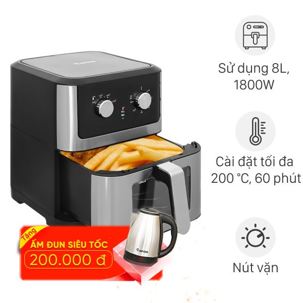 Nồi chiên không dầu Rapido RAF-8.0M 8 lít