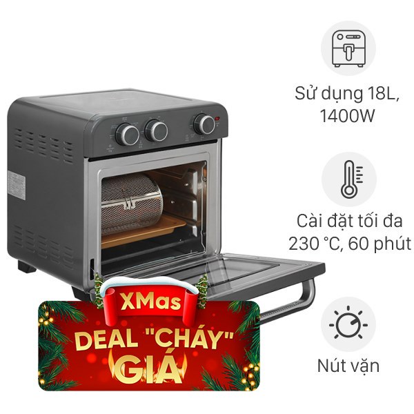 Lò chiên không dầu Hawonkoo 18 lít AFH-180-GR Nguyên liệu món ăn hàu nướng phô mai bằng nồi chiên không dầu