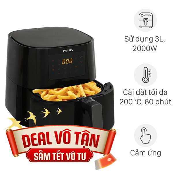 Nồi chiên không dầu Philips 6.2 lít HD9280/90