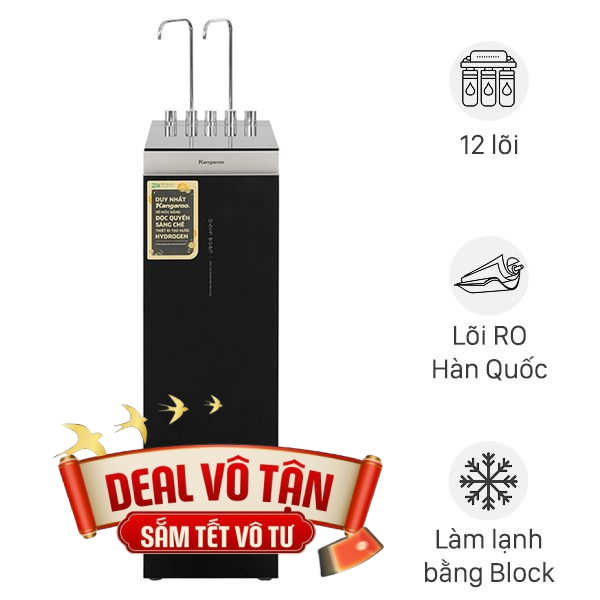 Máy lọc nước RO nóng nguội lạnh Hydrogen Kangaroo KG12A8