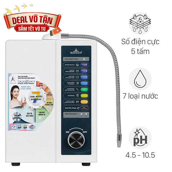 Máy lọc nước điện giải ion kiềm ROBOT IonStar 5X