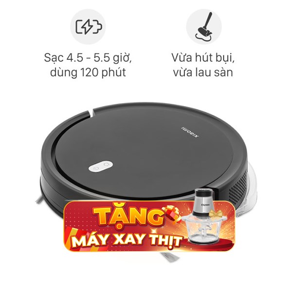 Robot hút bụi lau nhà Xiaomi Vacuum E5 - Đen