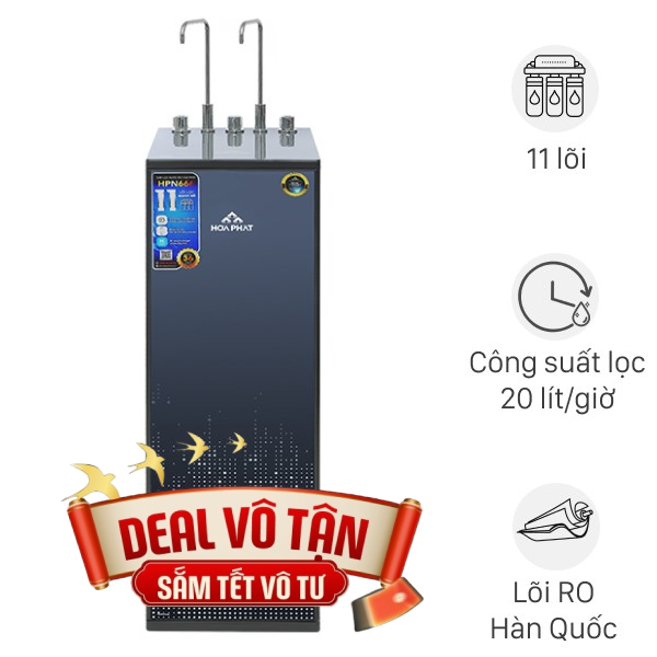 Máy lọc nước RO nóng nguội lạnh Hydrogen Hòa Phát HPN666