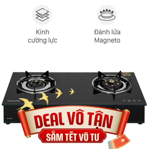 Bếp ga đôi Sakura SA-717PG