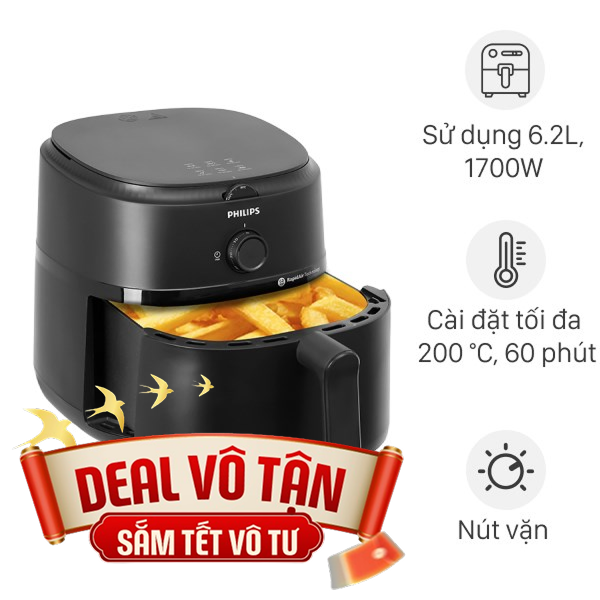 Nồi chiên không dầu Philips 6.2 lít NA130/00