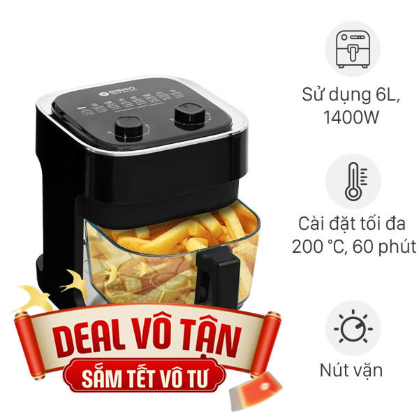Nồi chiên không dầu Mishio 7 lít MK373