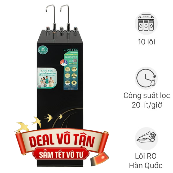 Máy lọc nước RO nóng nguội lạnh Hydrogen Livotec 638