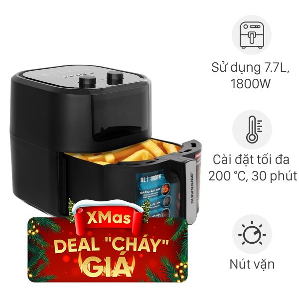 Nồi chiên không dầu Sunhouse 9 lít SHD4037